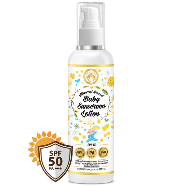 Mom & World Baby Sunscreen Lotion, SPF 50 PA+++, 120ml