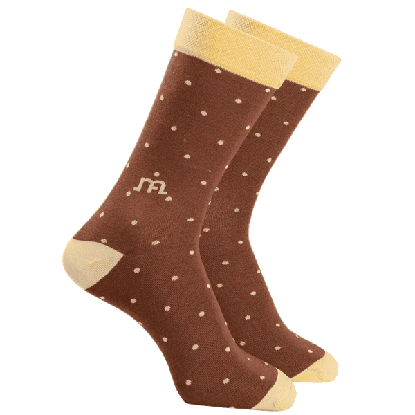 Man Arden Bossy Brown Edition Designer Socks, 1 Pair