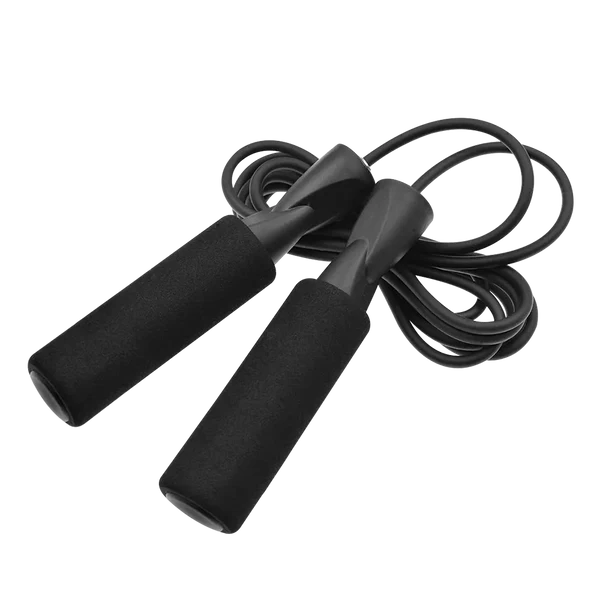 MuscleXP Skipping Rope with Foam Handles for Men, (Black)