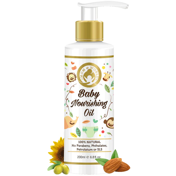 Mom & World Baby Nourishing Oil For Baby Massage, 200ml