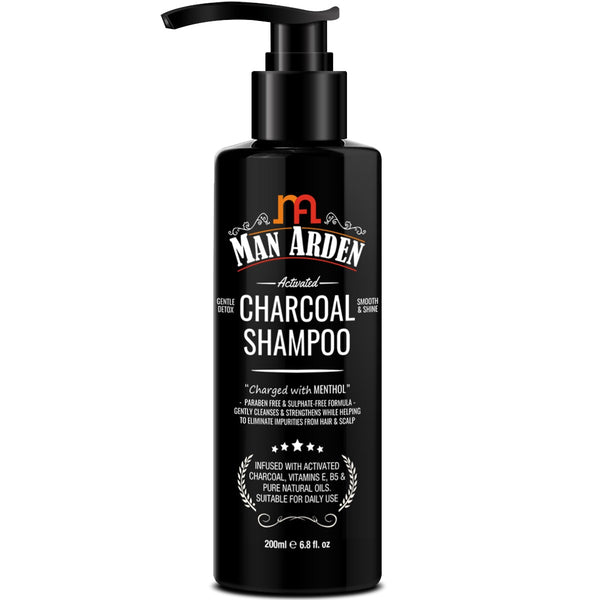 Man Arden Activated Charcoal Shampoo With Menthol, 200ml