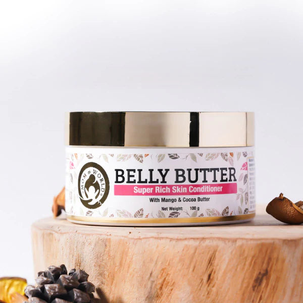 Mom & World Belly Body Butter with Mango & Cocoa Butter, 100gm