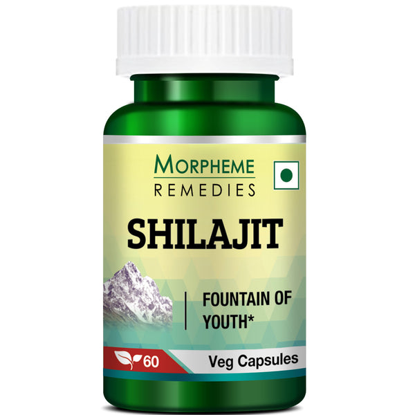 Morpheme Remedies Shilajit, 500 mg – 60 Veg Capsules