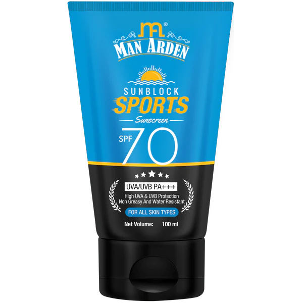 Man Arden Sun Block Sports Sunscreen SPF 70, 100 ml