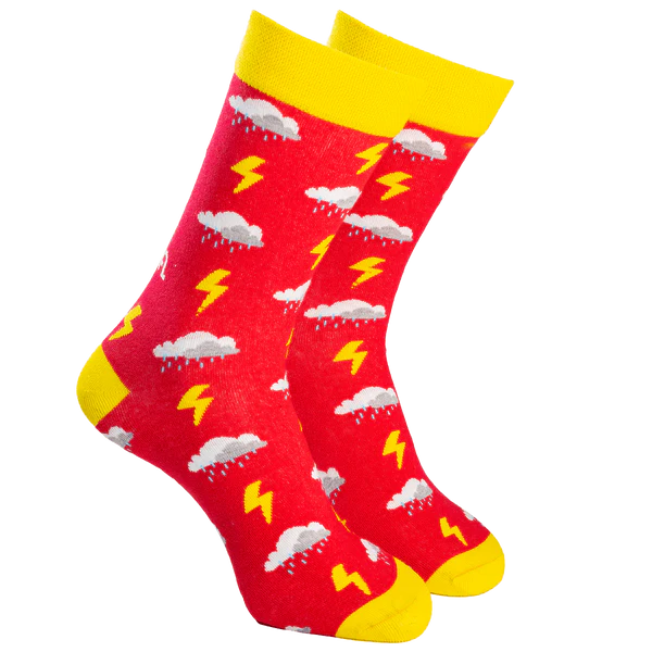 Man Arden The Ripple Red Edition Designer Socks, 1 Pair