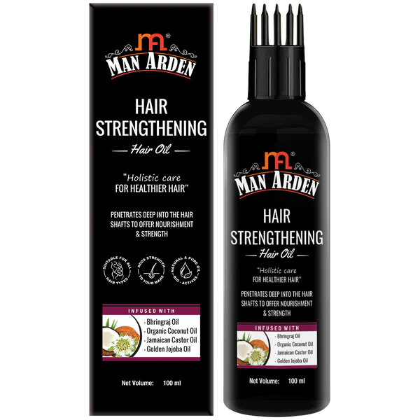 Man Arden Hair Strengthening Hair Oil With Comb Applicator, 100 ml