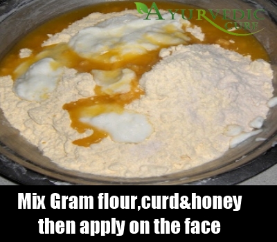 Gram Flour, Curd And Honey