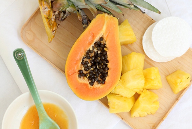 Papaya And Pineapple Facial Peel